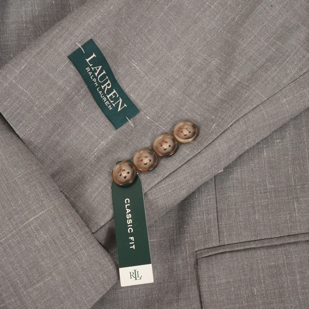 NWT $450 Lauren Ralph Lauren Grey Ultra Flex Suit Separates Blazer Size 40S - Picture 7 of 12
